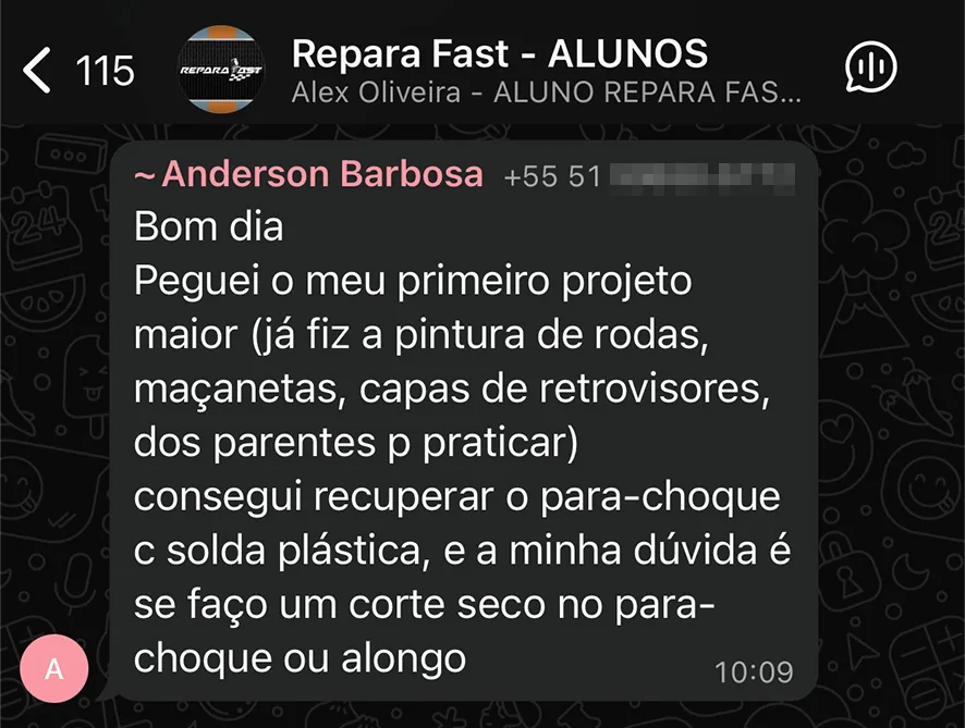 Anderson — primeiro projeto fechado
