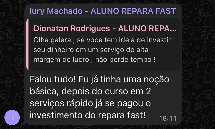 Iury — se pagou em 2 projetos