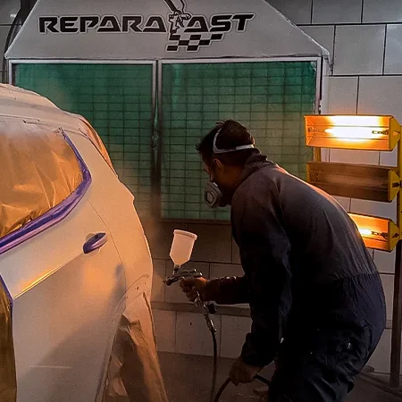 Pintura sendo executada