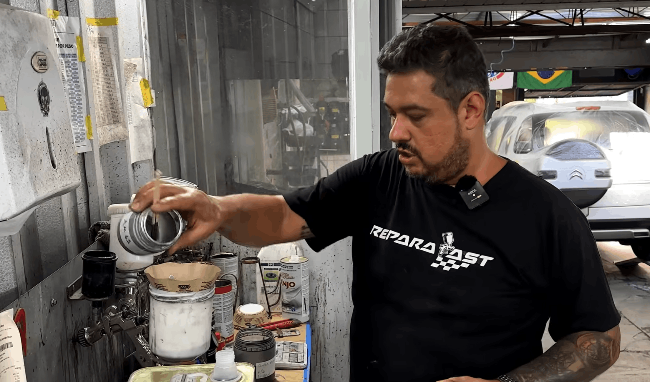 Preparação para pintura